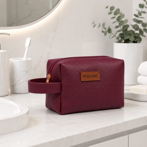 VESCARO Cosmetic Pouch (Maroon)