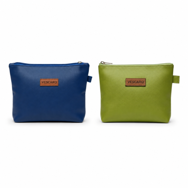 VESCARO Cosmetic Pouch (Blue, Green)