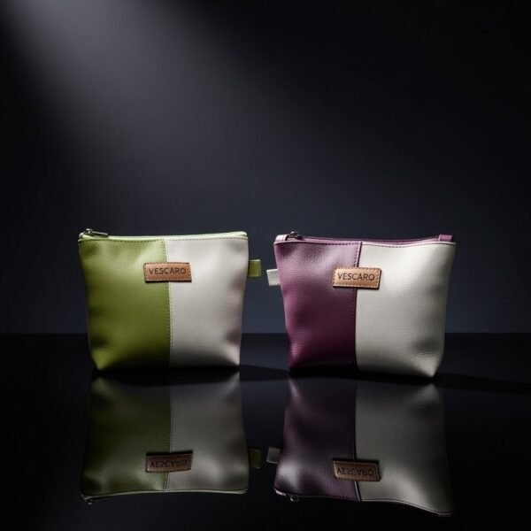 VESCARO Dual Designer Medium Pack Cosmetic Bag (Pack of 2)