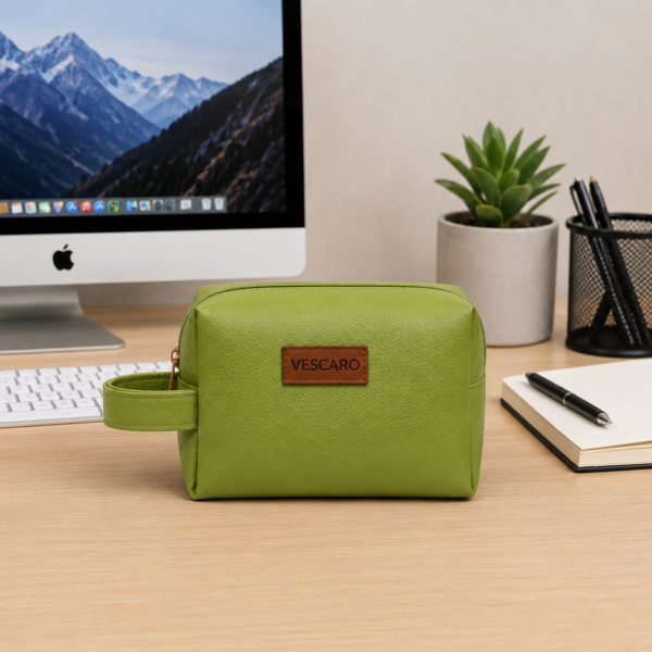 VESCARO Green Makeup Bag, Multi-purpose Travel Cosmetic Pouch