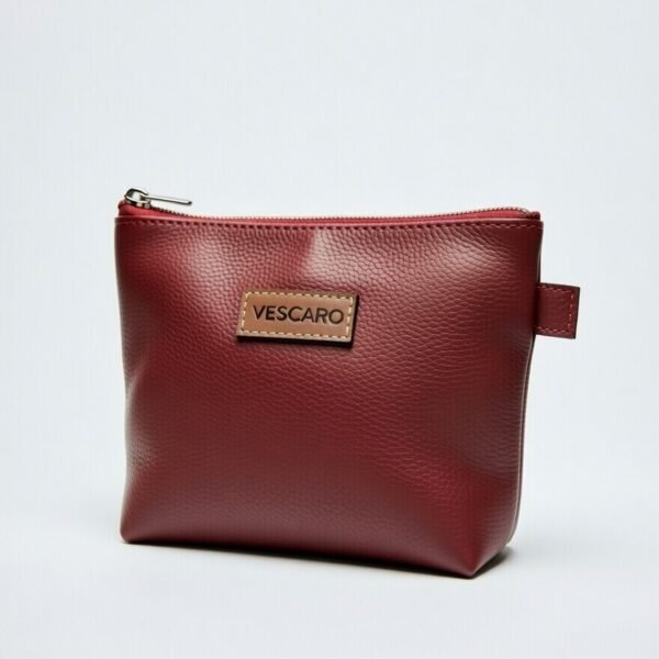 VESCARO Medium Single Color Pouch Cosmetic Bag