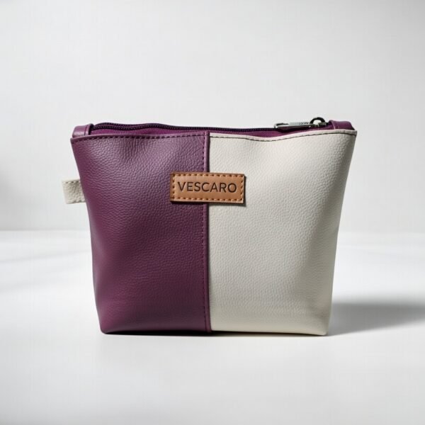 VESCARO Designer Cosmetic Dual Tone Bag Cosmetic Bag
