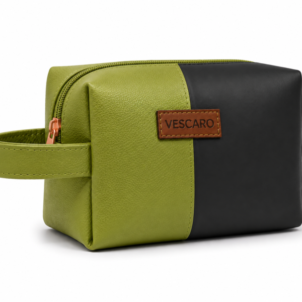 VESCARO Cosmetic Pouch (Black, Green)